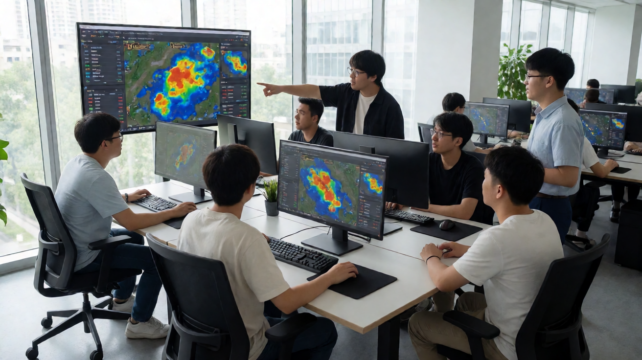 雷火竞技平台展示电竞比赛现场和数据分析界面